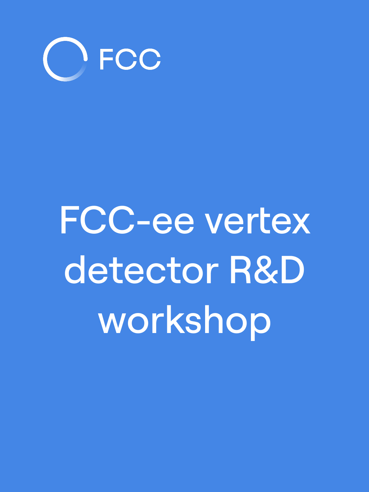 FCC-ee vertex detector R&D workshop