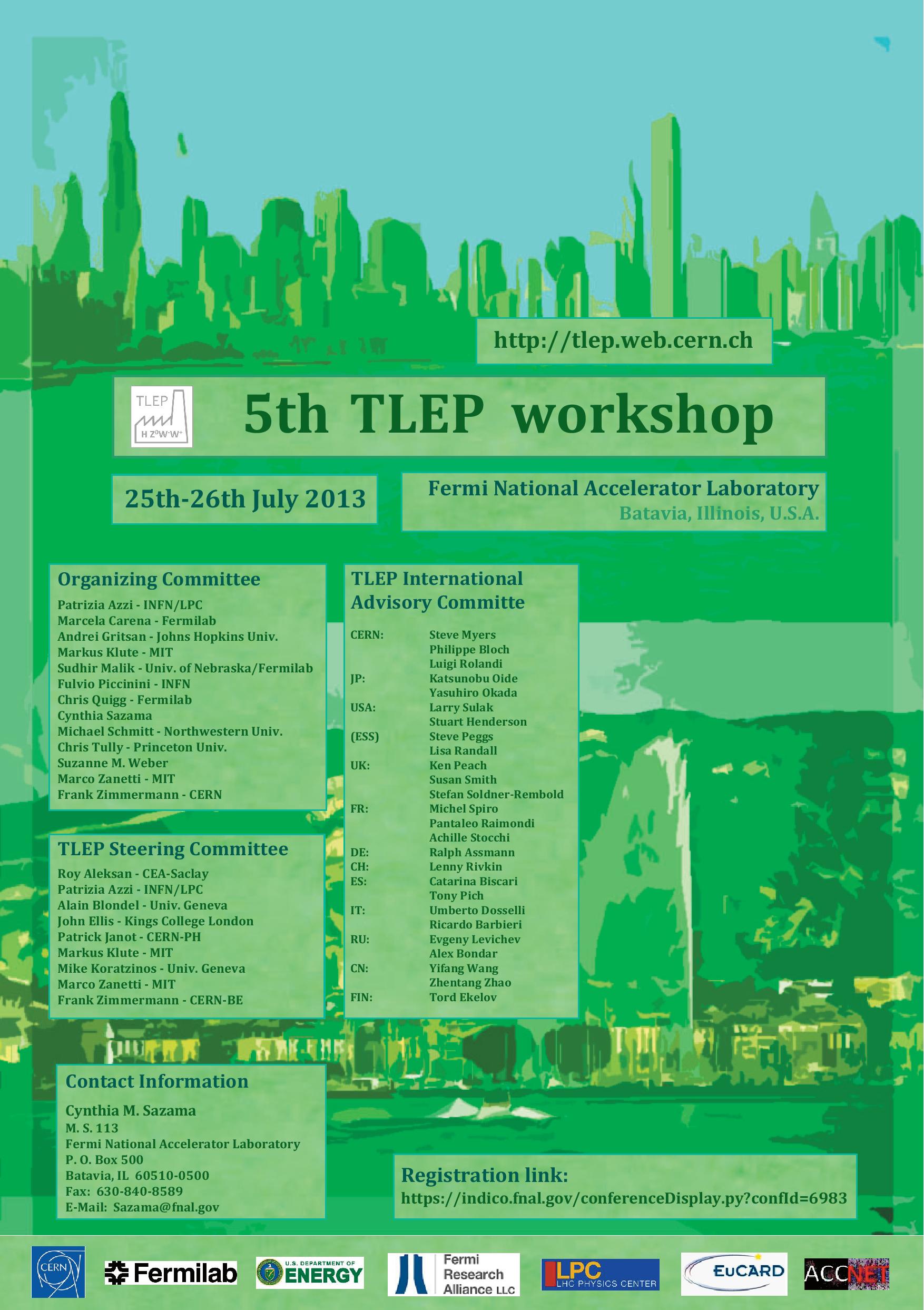 5th TLEP Workshop – TLEP physics and technology