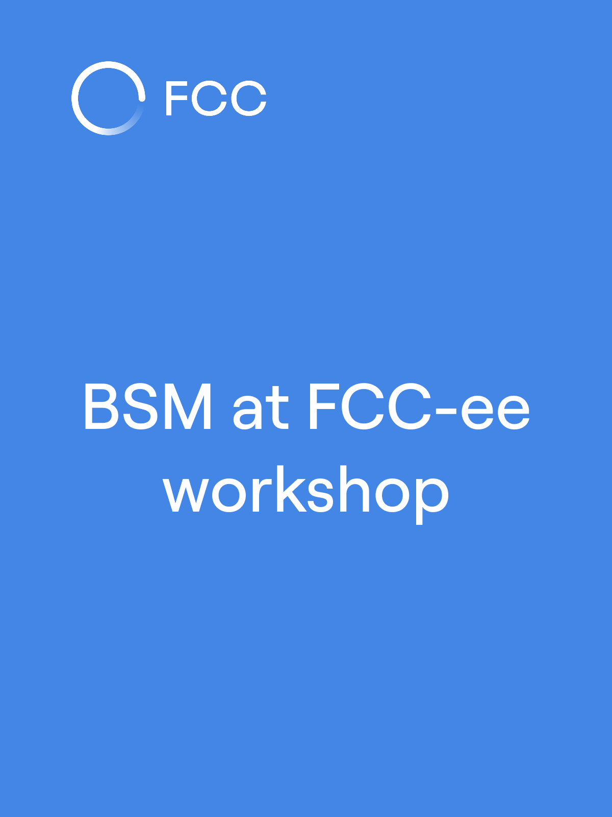 BSM at FCC-ee workshop